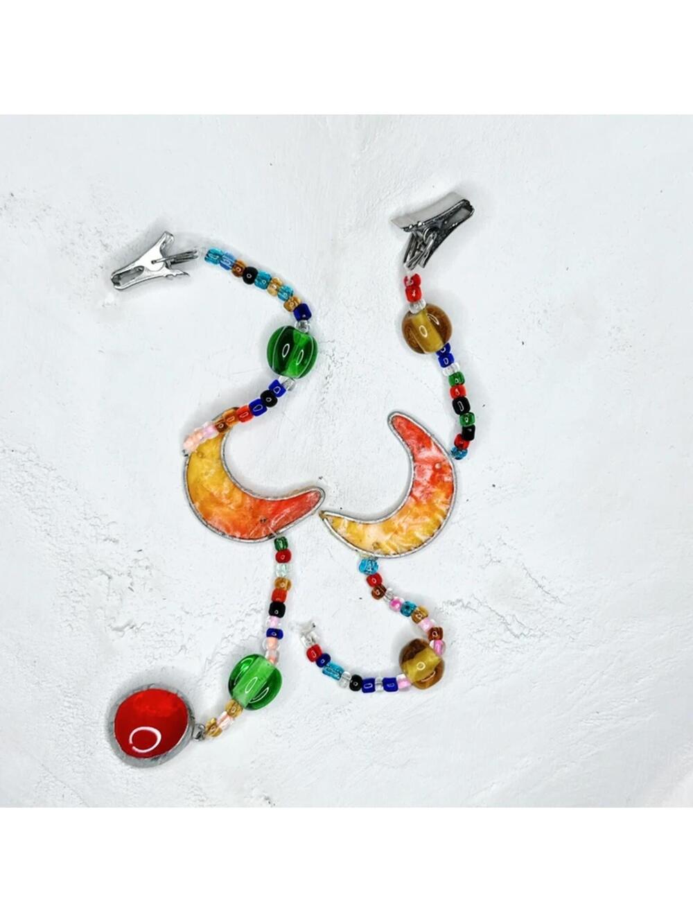5907u. Craft Stained Glass Moon Clamps